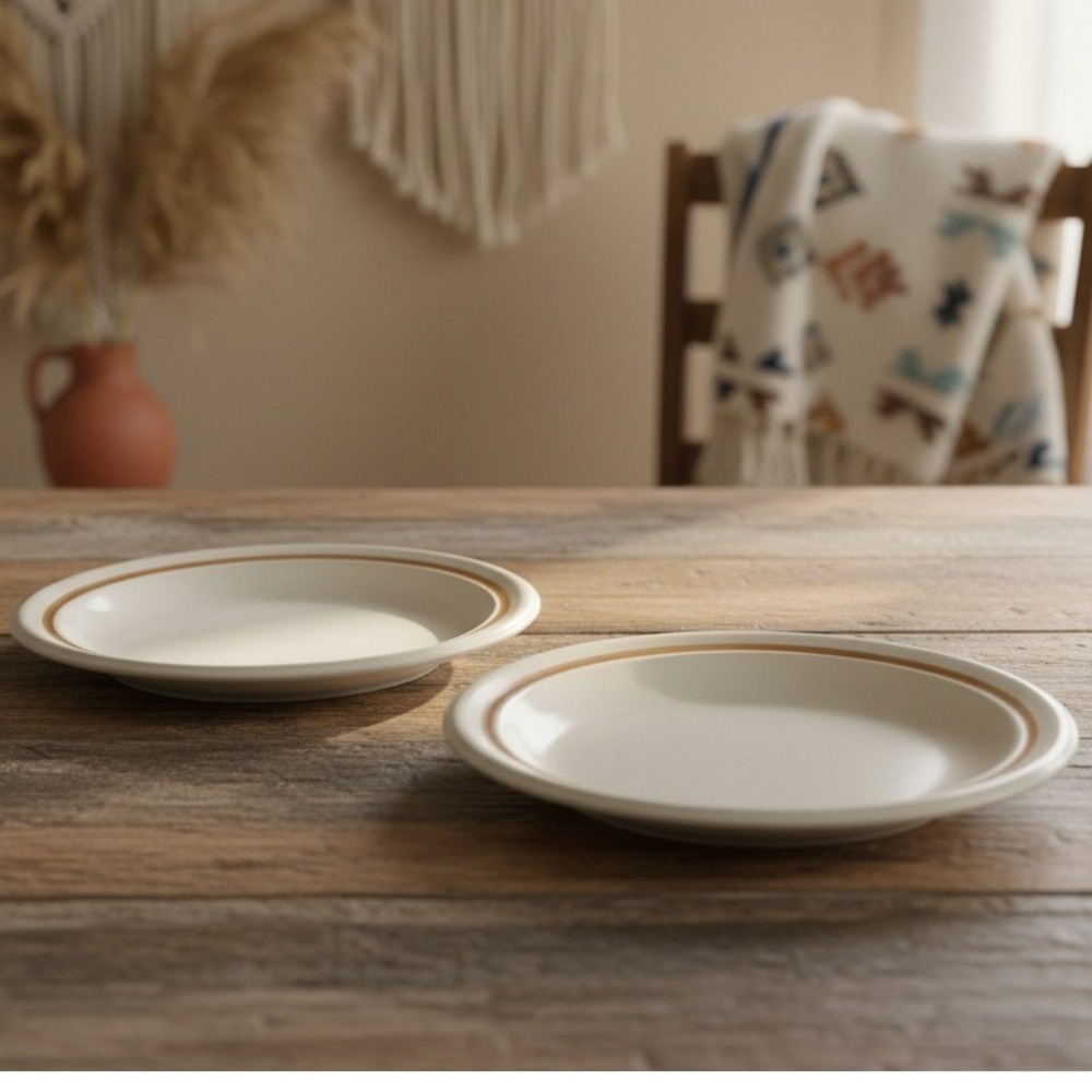 Vintage De Ville Designer Collection by Jon Paul Stoneware 2 Luncheon Plates